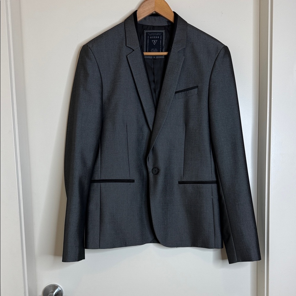 Guess Charcoal Blazer for Men